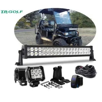 Universal 12-volt Golf Cart LED Light Bar with Halogen Headlight and OEM Fit