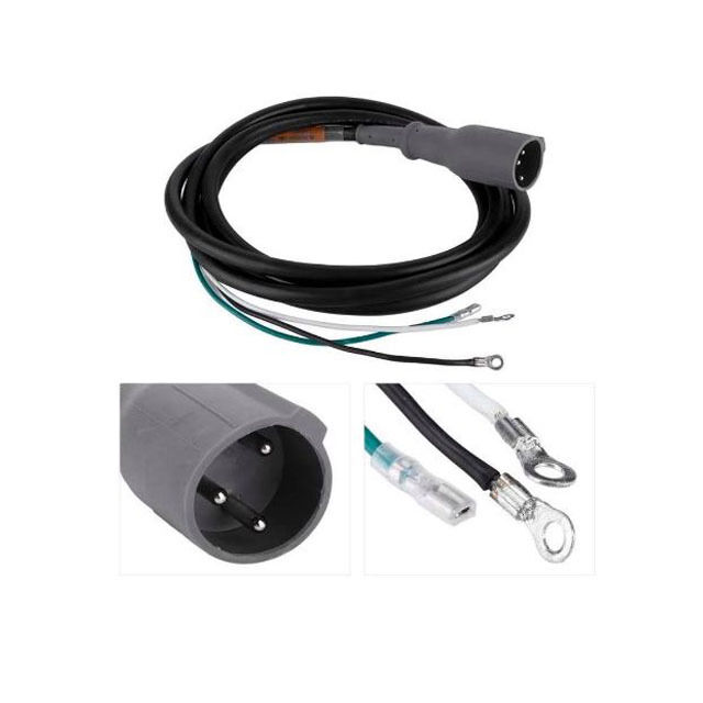48V-opladerplug voor Club Car DS & Precedent 1, 3-Pin Mannelijke Plug met DC Cordset, vervangen OEM# 101828901 103429001 101128901