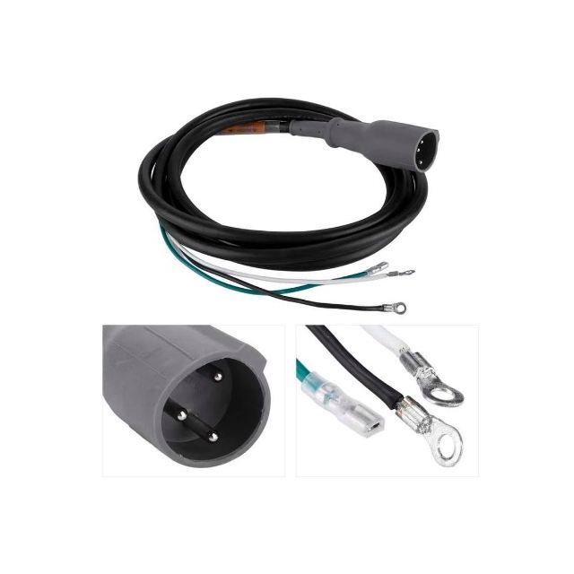 48V-opladerplug voor Club Car DS & Precedent 1, 3-Pin Mannelijke Plug met DC Cordset, vervangen OEM# 101828901 103429001 101128901