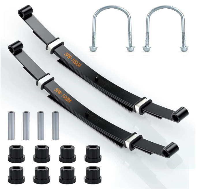 Heavy Duty Achterste 4-Blad Spring Kit met Bushings & Sleeves voor Club Car DS Golf Cart 1014675