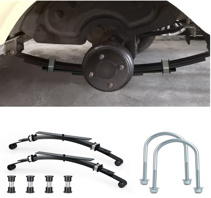 Heavy Duty Achterste 4-Blad Spring Kit met Bushings & Sleeves voor Club Car DS Golf Cart 1014675