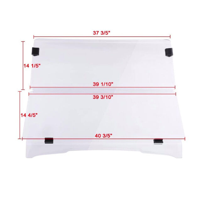 HECASA Clear Golf Cart Windshield Compatible with 1994-2014 EZGO TXT Medalist